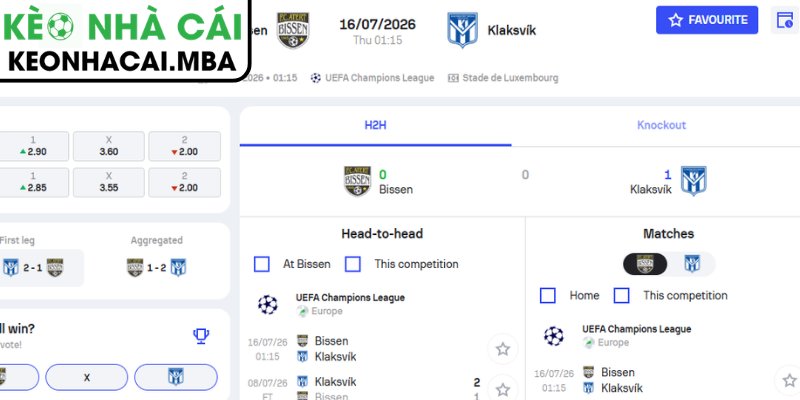 Soi Kèo Atert Bissen vs KI Klaksvik (01:15 16/07, UEFA Champions League) 4 Dự đoán kết quả trận Atert Bissen vs KI Klaksvik (01:15 16/07, UEFA Champions League)