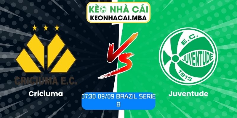 Soi Kèo Criciuma vs Juventude (07:30 09/09, Brazil Serie B) 1 Criciuma vs Juventude